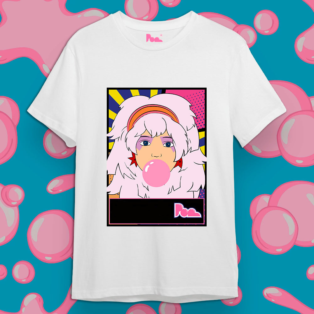 "Jem" Bubble Gum Tee - Bianco