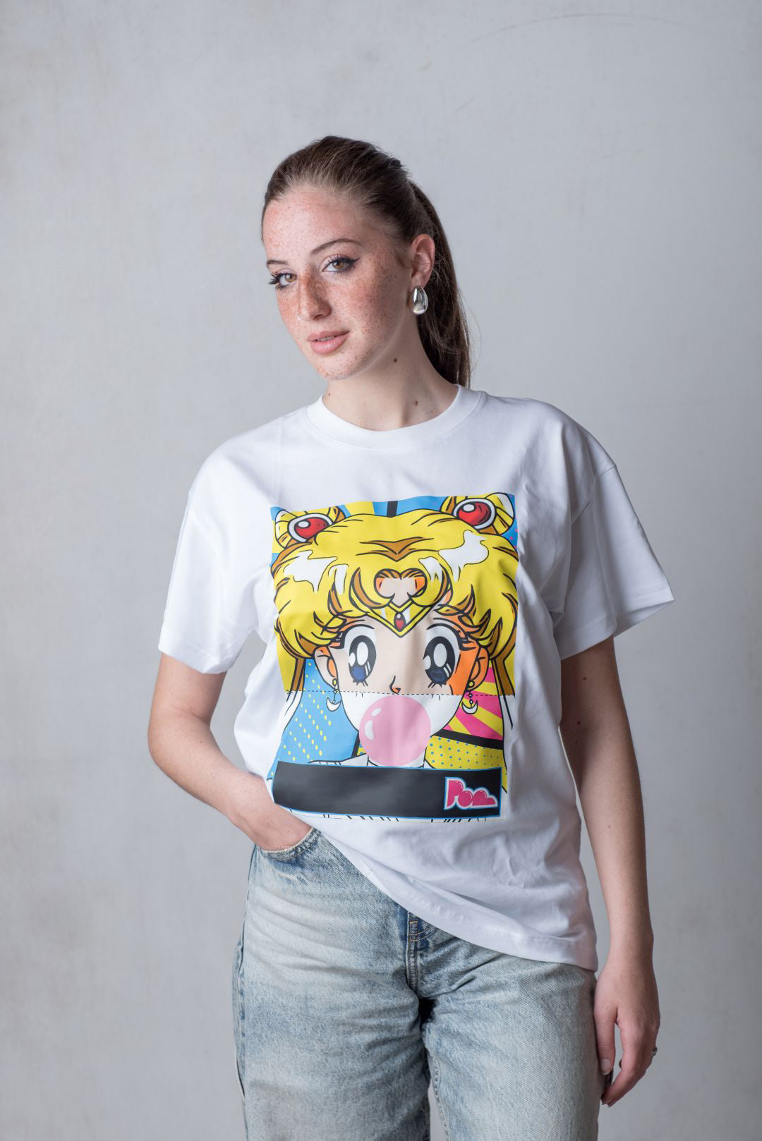 "Sailor Moon" Bubble Gum Tee - Bianco