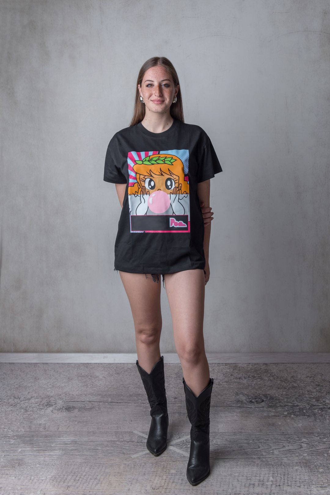 "Pollon" Bubble Gum Tee - Nera