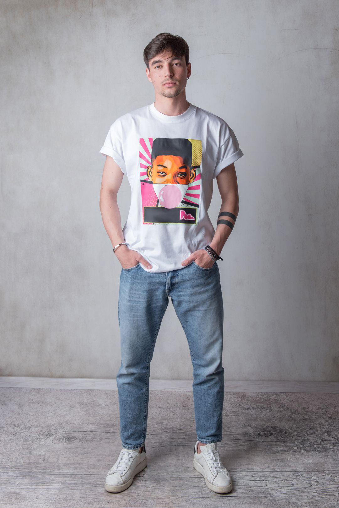 "Willy Prince" Bubble Gum Tee - Bianco