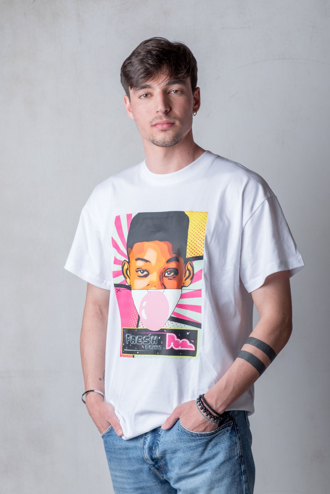 "Willy Prince" Bubble Gum Tee - Bianco