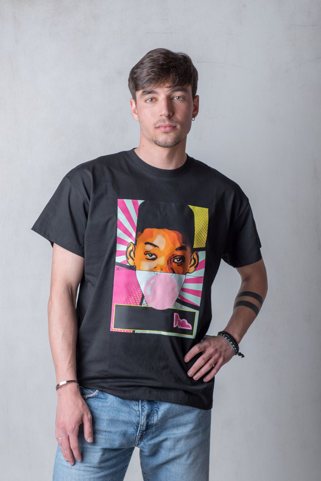 "Willy Prince" Bubble Gum Tee - Nera