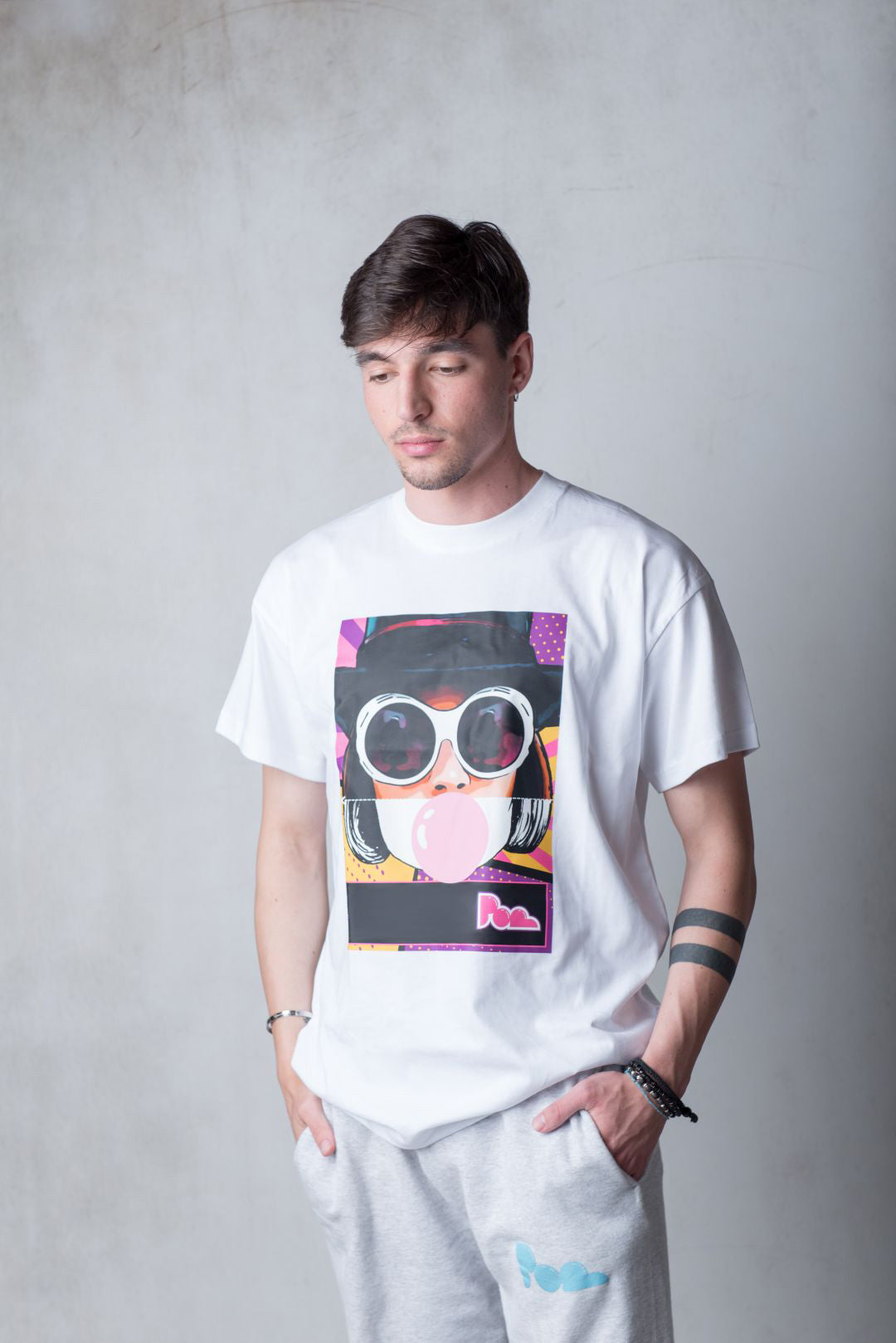 "Willy Wonka" Bubble Gum Tee - Bianco