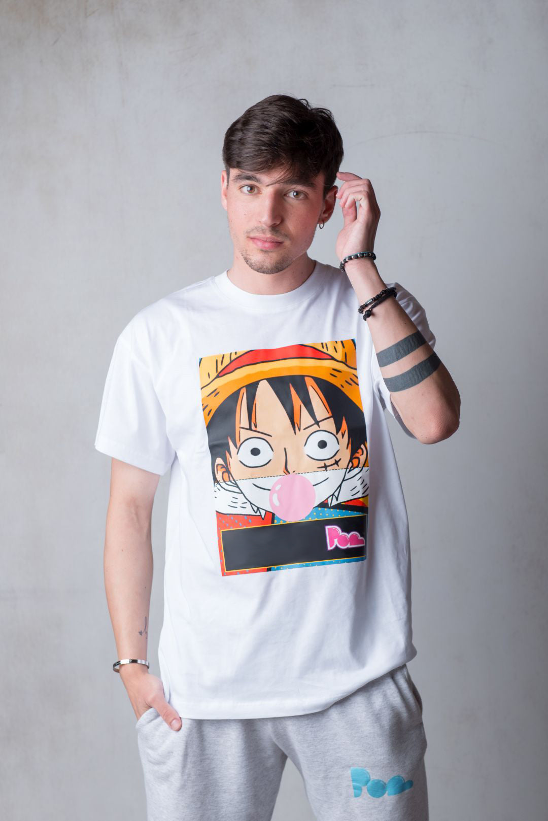 "Luffy" Bubble Gum Tee - Bianco