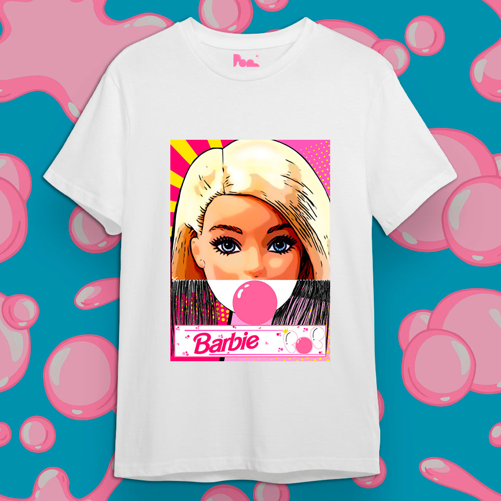 "Barbie" Bubble Gum Tee - Bianco