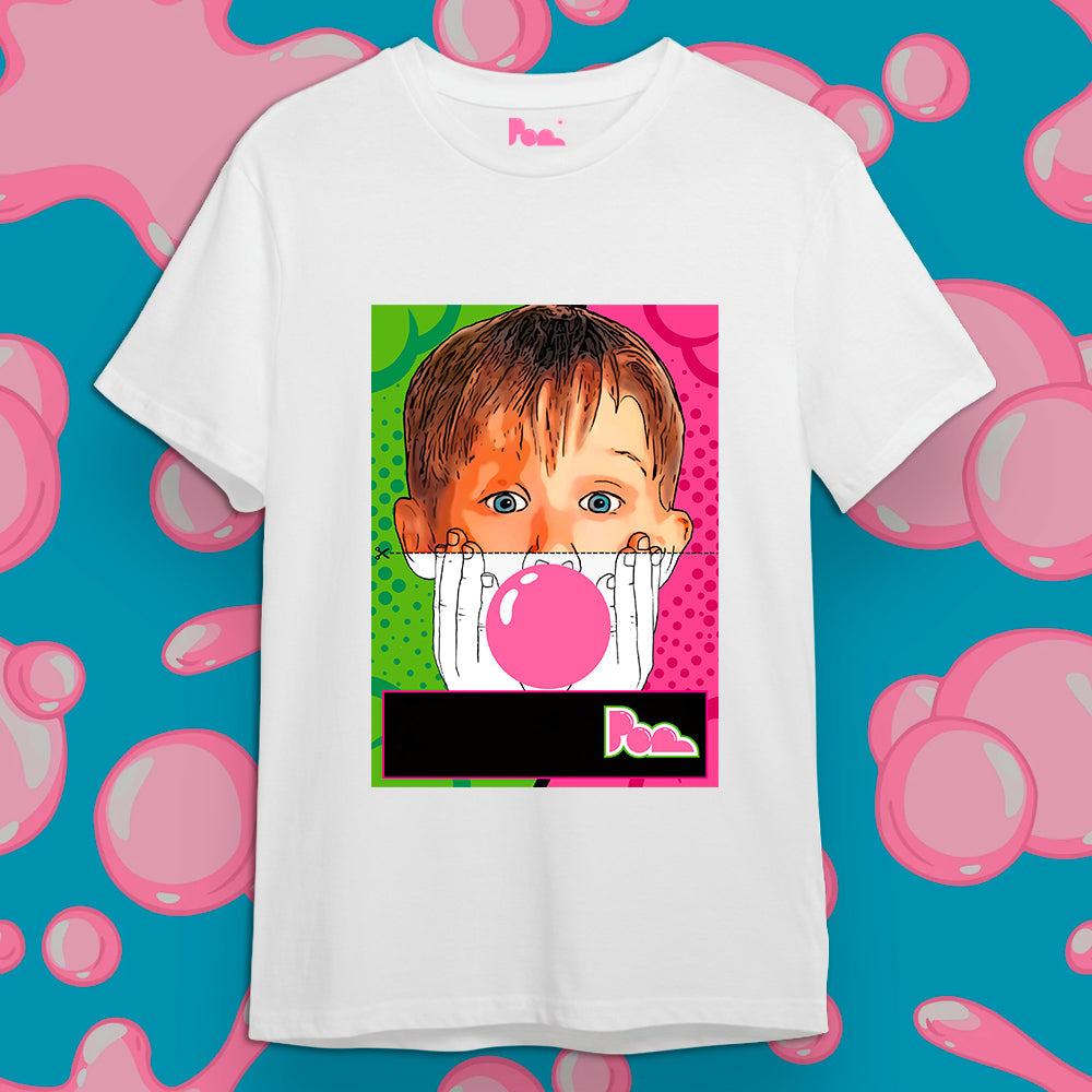 "Kevin" Bubble Gum Tee - Bianco