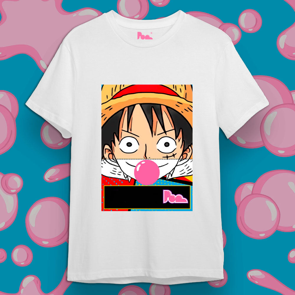 "Luffy" Bubble Gum Tee - Bianco