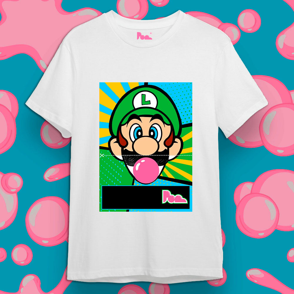 "Luigi" Bubble Gum Tee - Bianco