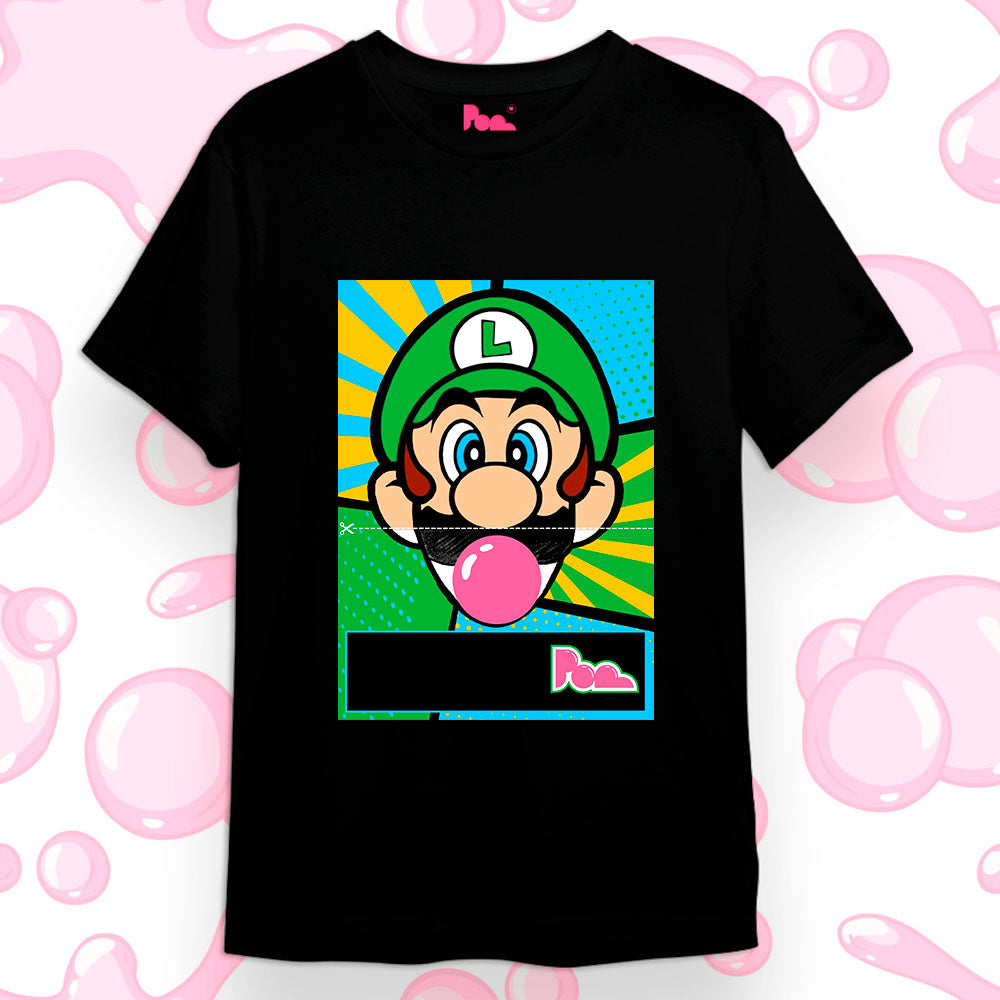 "Luigi" Bubble Gum Tee - Nera