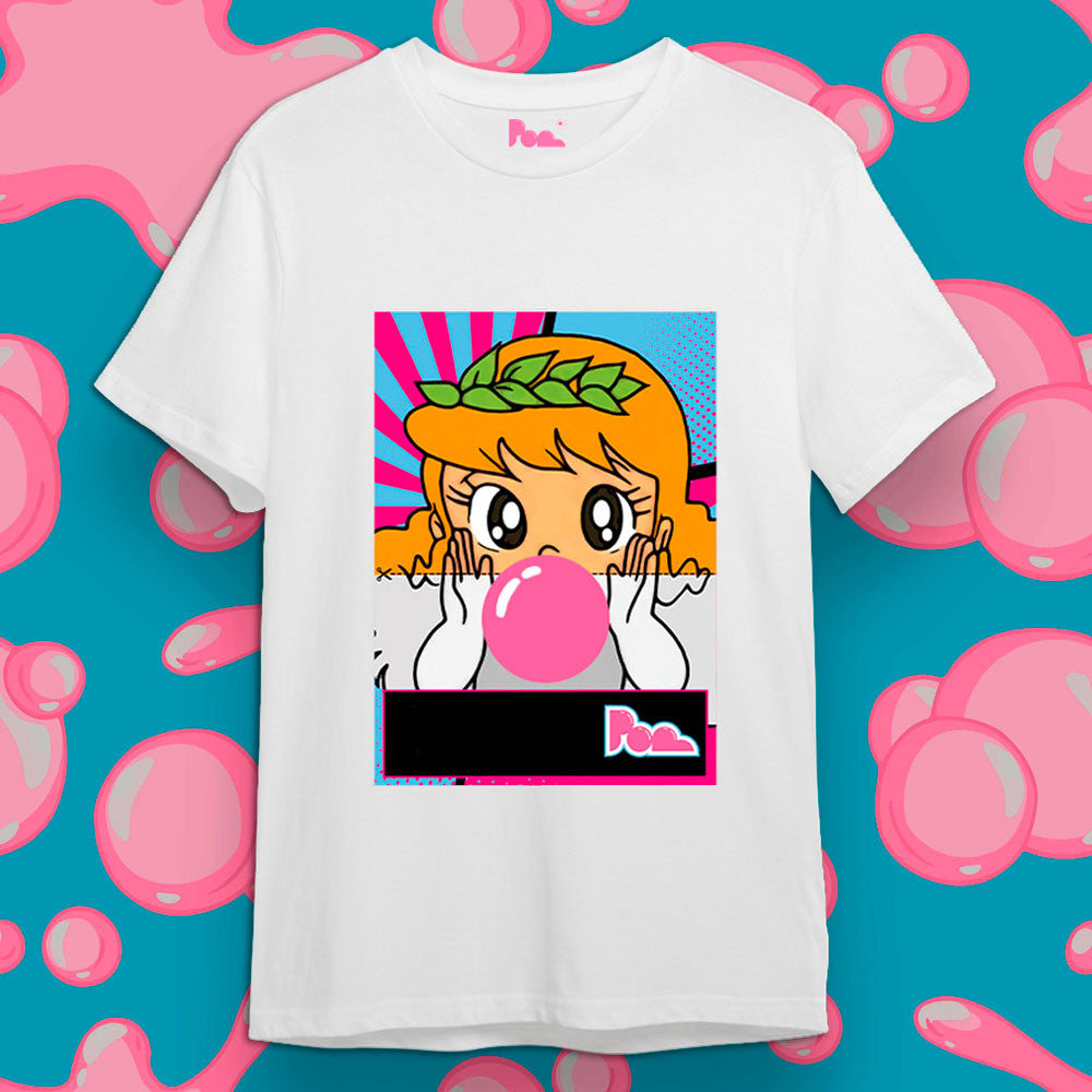 "Pollon" Bubble Gum Tee - Bianco