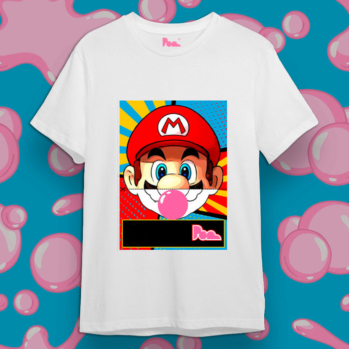 "Super Mario" Bubble Gum Tee - Bianco