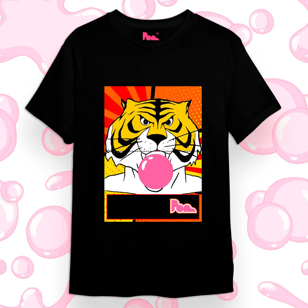 "Tiger Man" Bubble Gum Tee - Nera