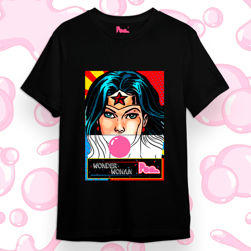 "Wonder Woman" Bubble Gum Tee - Nera