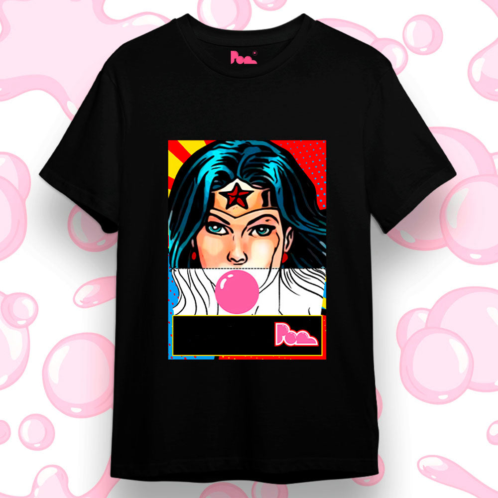 "Wonder Woman" Bubble Gum Tee - Nera